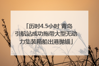 历时4.5小时 青岛引航站成功拖带大型无动力集装箱船出港抛锚