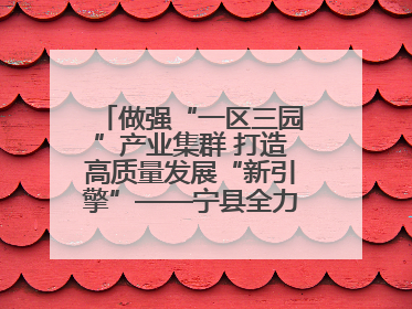 做强“一区三园”产业集群 打造高质量发展“新引擎”——宁县全力推动工业经济提质增效