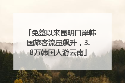 免签以来昆明口岸韩国旅客流量飙升，3.8万韩国人游云南