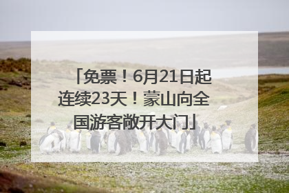 免票！6月21日起连续23天！蒙山向全国游客敞开大门