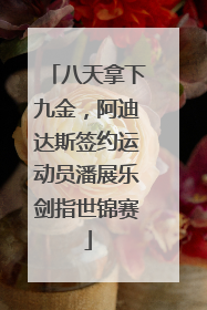八天拿下九金，阿迪达斯签约运动员潘展乐剑指世锦赛