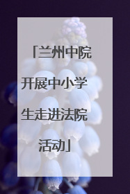 兰州中院开展中小学生走进法院活动