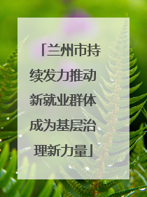 兰州市持续发力推动新就业群体成为基层治理新力量