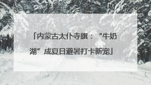 内蒙古太仆寺旗：“牛奶湖”成夏日避暑打卡新宠