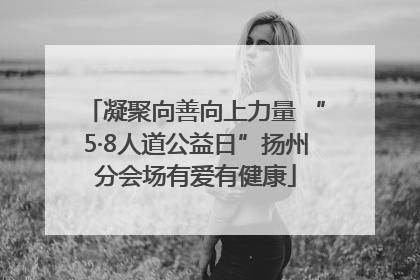 凝聚向善向上力量 “5·8人道公益日”扬州分会场有爱有健康