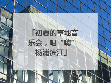 初夏的草地音乐会，唱“嗨”杨浦滨江
