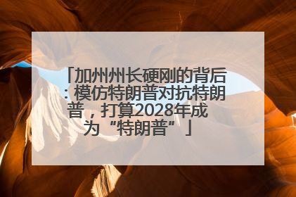 加州州长硬刚的背后：模仿特朗普对抗特朗普，打算2028年成为“特朗普”