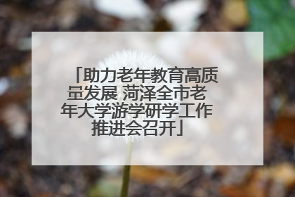 助力老年教育高质量发展 菏泽全市老年大学游学研学工作推进会召开