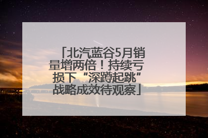 北汽蓝谷5月销量增两倍！持续亏损下“深蹲起跳”战略成效待观察