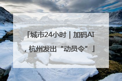 城市24小时｜加码AI，杭州发出“动员令”