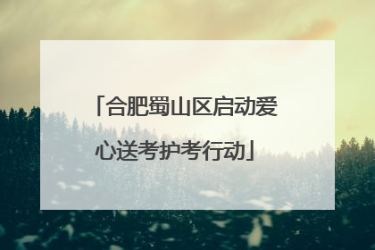 合肥蜀山区启动爱心送考护考行动