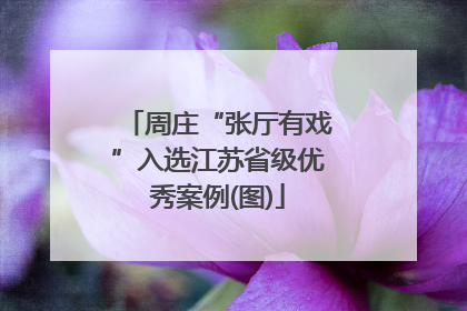 周庄“张厅有戏”入选江苏省级优秀案例(图)