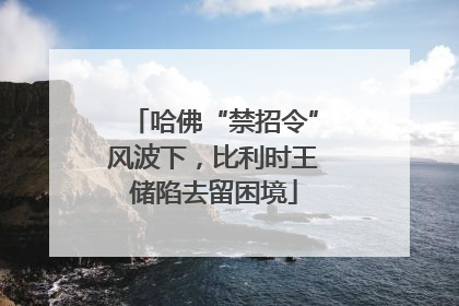 哈佛“禁招令”风波下，比利时王储陷去留困境