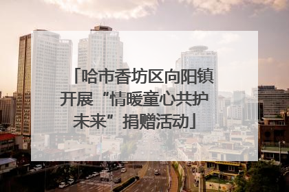 哈市香坊区向阳镇开展“情暖童心共护未来”捐赠活动