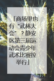 商场里也有“武林大会”？静安区第三届运动会青少年武术比赛拉举行