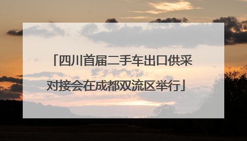四川首届二手车出口供采对接会在成都双流区举行
