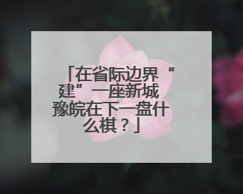 在省际边界“建”一座新城 豫皖在下一盘什么棋？