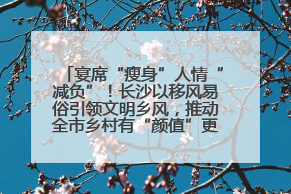 宴席“瘦身”人情“减负”！长沙以移风易俗引领文明乡风，推动全市乡村有“颜值”更显“气质”
