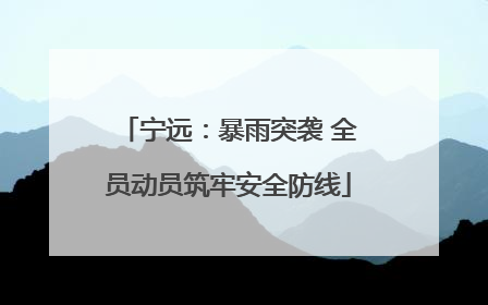 宁远：暴雨突袭 全员动员筑牢安全防线