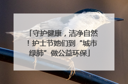 守护健康，洁净自然！护士节她们到“城市绿肺”做公益环保