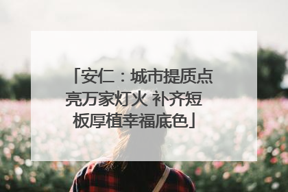 安仁：城市提质点亮万家灯火 补齐短板厚植幸福底色