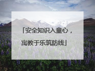 安全知识入童心，寓教于乐筑防线