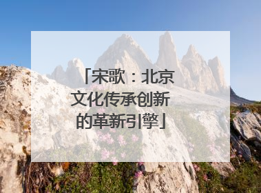 宋歌：北京文化传承创新的革新引擎