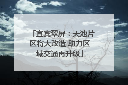宜宾翠屏：天池片区将大改造 助力区域交通再升级