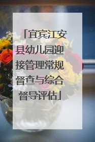 宜宾江安县幼儿园迎接管理常规督查与综合督导评估