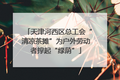 天津河西区总工会“清凉茶摊”为户外劳动者撑起“绿荫”