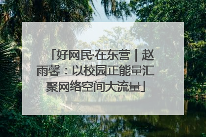 好网民·在东营｜赵雨馨：以校园正能量汇聚网络空间大流量