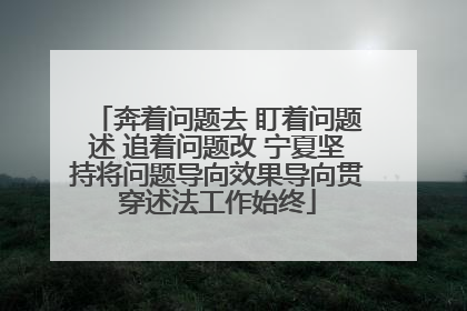 奔着问题去 盯着问题述 追着问题改 宁夏坚持将问题导向效果导向贯穿述法工作始终