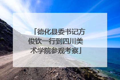 德化县委书记方俊钦一行到四川美术学院参观考察