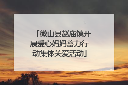 微山县赵庙镇开展爱心妈妈蓄力行动集体关爱活动