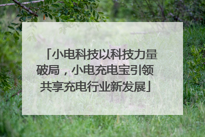 小电科技以科技力量破局，小电充电宝引领共享充电行业新发展