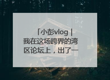 小彭vlog｜我在这场跨界的湾区论坛上，出了一道高考题……