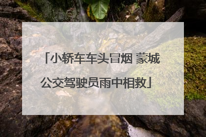 小轿车车头冒烟 蒙城公交驾驶员雨中相救