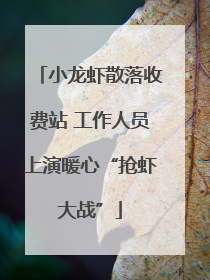 小龙虾散落收费站 工作人员上演暖心“抢虾大战”