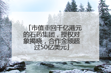 市值重回千亿港元的石药集团，授权对象揭晓，合作金额超过50亿美元