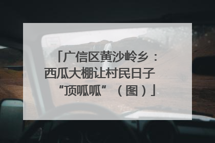 广信区黄沙岭乡：西瓜大棚让村民日子“顶呱呱”（图）