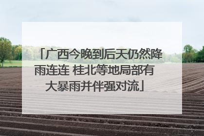 广西今晚到后天仍然降雨连连 桂北等地局部有大暴雨并伴强对流