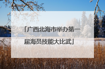 广西北海市举办第一届海员技能大比武