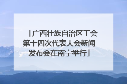 广西壮族自治区工会第十四次代表大会新闻发布会在南宁举行