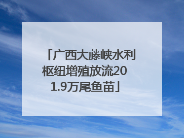 广西大藤峡水利枢纽增殖放流201.9万尾鱼苗