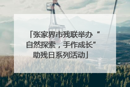 张家界市残联举办“自然探索，手作成长”助残日系列活动