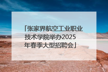 张家界航空工业职业技术学院举办2025年春季大型招聘会