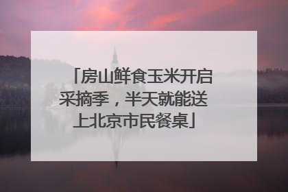 房山鲜食玉米开启采摘季，半天就能送上北京市民餐桌