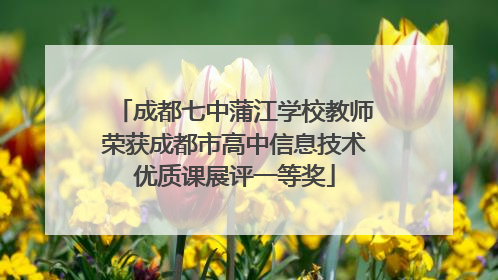 成都七中蒲江学校教师荣获成都市高中信息技术优质课展评一等奖