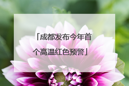 成都发布今年首个高温红色预警