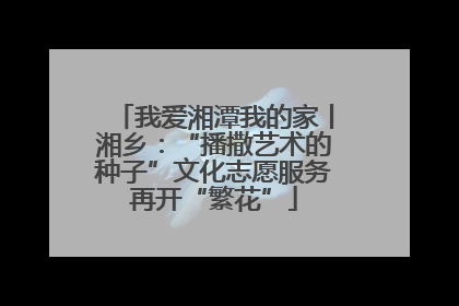 我爱湘潭我的家丨湘乡：“播撒艺术的种子”文化志愿服务再开“繁花”